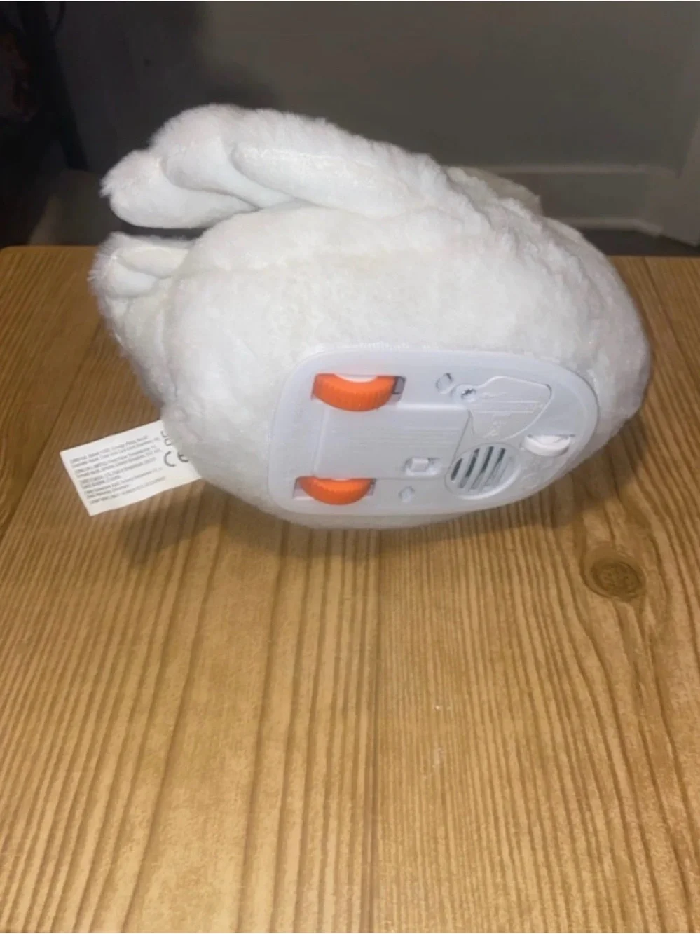 Soft White Duck Plush Toy with Orange Beak for Small Pets